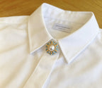 SKY BLUE ENAMEL PEARL LACE - 1 SET