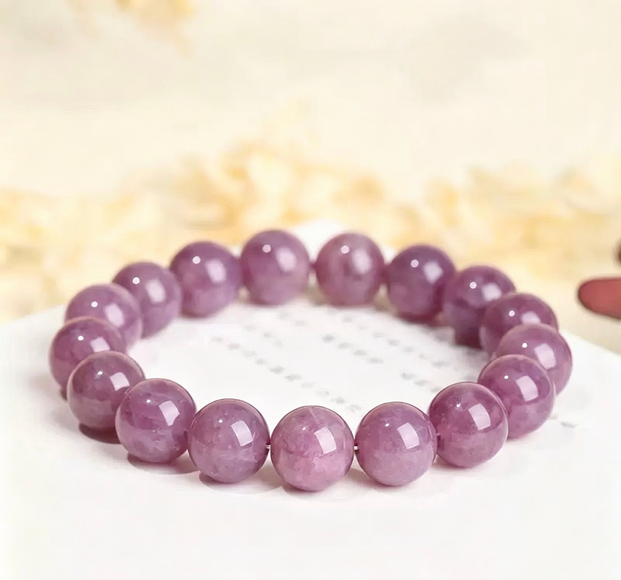 Natural Purple Madagascar Rose Quartz Bracelet