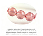 Natural  Icy Strawberry Quartz Energy Bracelet