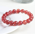 Natural  Pigeon Blood Red Strawberry Quartz  Energy Bracelet