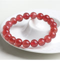 Natural  Pigeon Blood Red Strawberry Quartz  Energy Bracelet