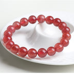 Natural  Pigeon Blood Red Strawberry Quartz  Energy Bracelet