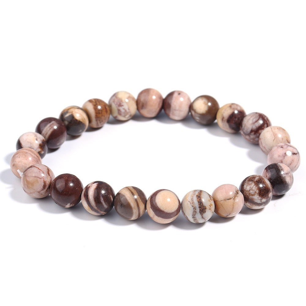 natural zebra-patterned red jasper Bracelet