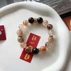 Red Super Seven &Smoky Quartz  Energy Bracelet