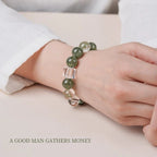 Green Phantom Quartz Energy Bracelet | Rooted Wealth & Growth