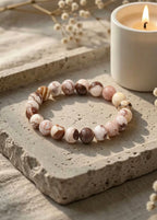 natural zebra-patterned red jasper Bracelet