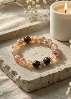 Red Super Seven &Smoky Quartz  Energy Bracelet