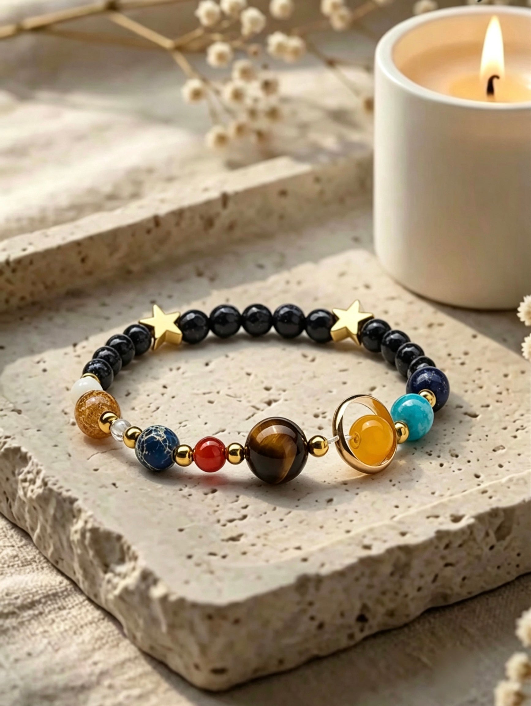 Eight Planets of the Solar System Energy Bracelet