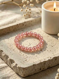Natural  Icy Strawberry Quartz Energy Bracelet