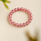 Natural  Icy Strawberry Quartz Energy Bracelet