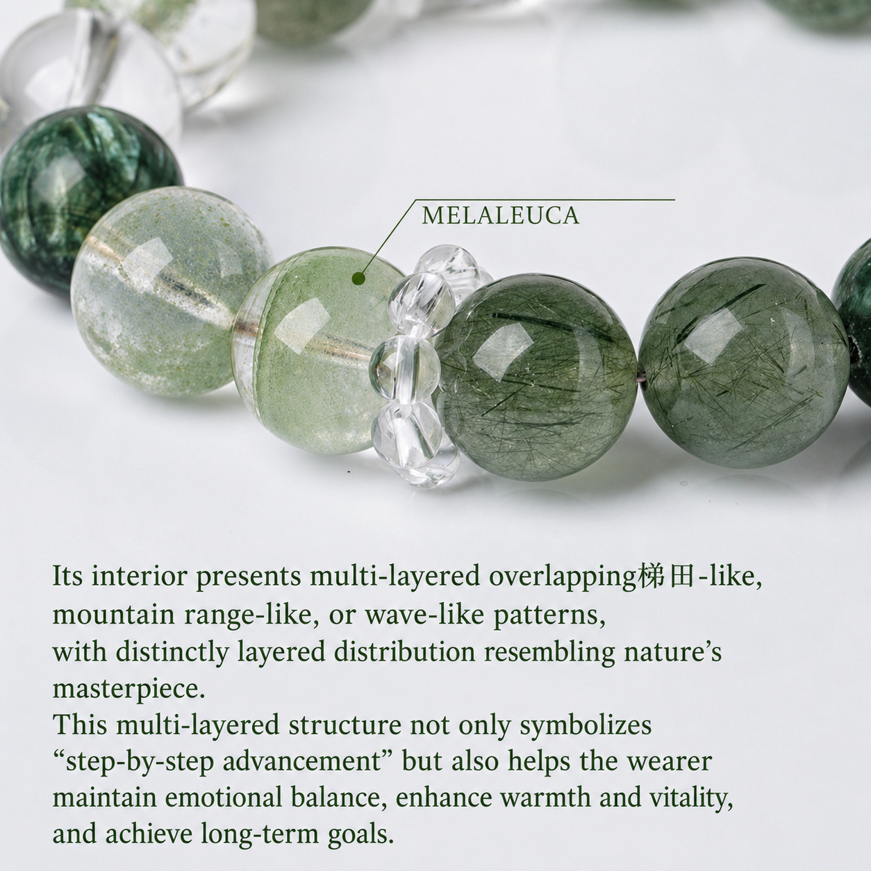 Green Phantom Quartz Energy Bracelet | Rooted Wealth & Growth