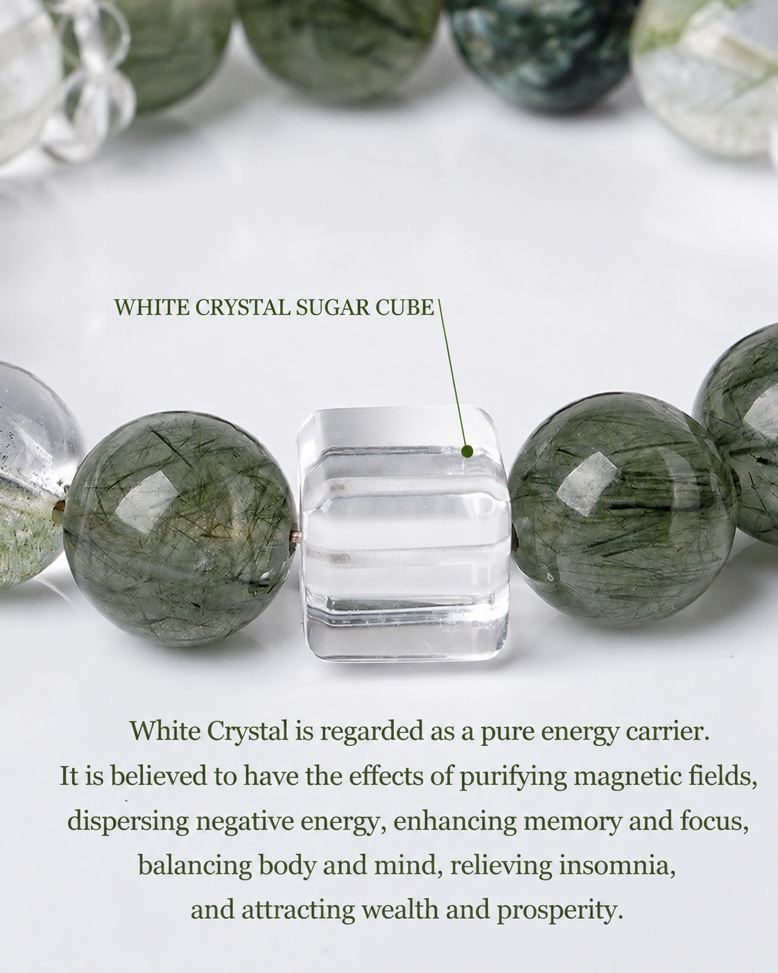 Green Phantom Quartz Energy Bracelet | Rooted Wealth & Growth