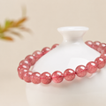 Natural  Icy Strawberry Quartz Energy Bracelet