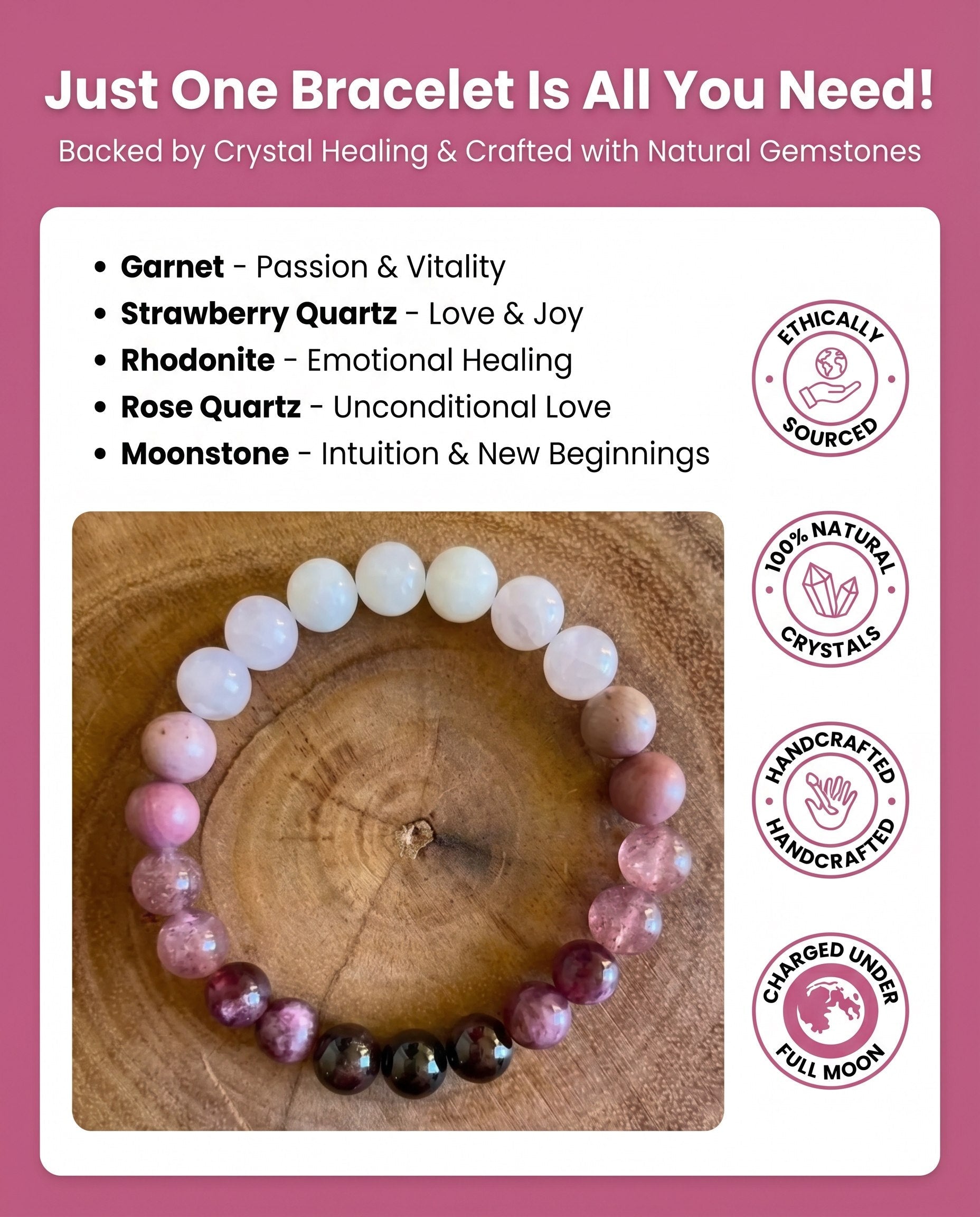 Love Spell Energy Crystal Bracelet